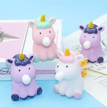 Мягкая игрушка-единорог, мягкие игрушки, красочные игрушки-фиджеты, мячик для снятия стресса для детей и взрослых, мягкие игрушки-сжиматели для аутистов, инструмент для фокусировки