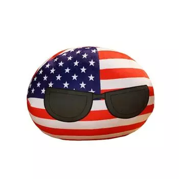 Мягкая игрушка EverVanz Польша, мяч 10 см, флаг Америки, 1 шт., США. Можно использовать как кулон или брелок. Подарок, мяч, который понравится обоим.