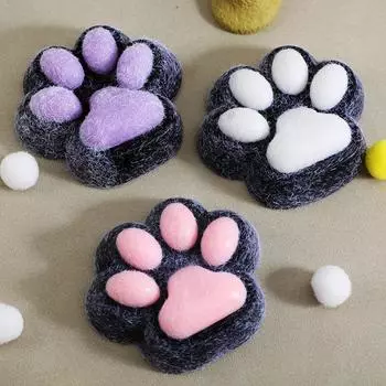 Мягкая игрушка-фиджет для разминания, мягкая игрушка-щипок в виде кошачьей лапки, милая игрушка-сжиматель в виде кошачьей лапки, детская хитрая кукла синий