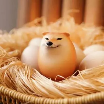 Мягкая игрушка-фиджет в виде яйца собаки Шибако, украшение стола, забавная игрушка для снятия стресса, подарок Shibako Dog Egg