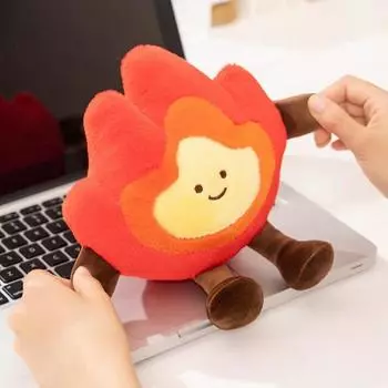 Мягкая игрушка Flame для детей, подушка с изображением улыбающегося пламени, мягкая игрушка, плюшевый мишка, подарки на день рождения для детей красный