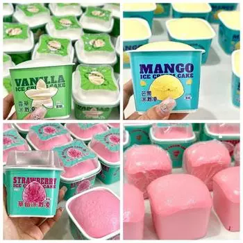 Мягкая игрушка-хлеб для сдавливания, имитация еды, мороженое, медленно отскакивающая игрушка, украшение для рабочего стола strawberry