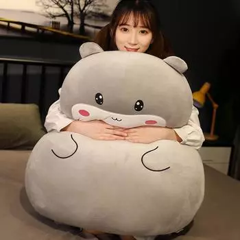 Мягкая игрушка-хомяк, милая кровать, супер мягкая подушка для сна, тряпичная кукла на День защиты детей 50cm