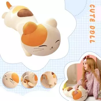 Мягкая игрушка хомяк, милая кукла-компаньон, дюймовая мультяшная плюшевая подушка в виде животного, мягкая плюшевая игрушка в виде животного, подушка в виде куклы для спальни One Size