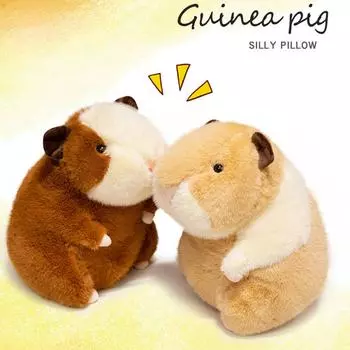 Мягкая игрушка хомяк, милая кукла-компаньон, дюймовая мультяшная плюшевая подушка в виде животного, мягкая плюшевая игрушка в виде животного, подушка в виде куклы для спальни One Size коричневый