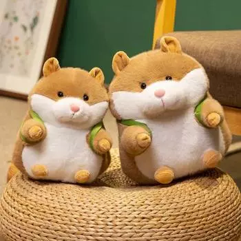 Мягкая игрушка хомяк, милая подушка для хомяка, мягкая подушка в виде животного, подарок для детей, украшение для дома, спальни, рождественский компаньон для игр и сна S