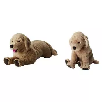 Мягкая игрушка IKEA, мягкая игрушка золотистый ретривер, собака, большая и маленькая, набор из 2 предметов cs001 GOSIG GOLDEN светло-коричневого