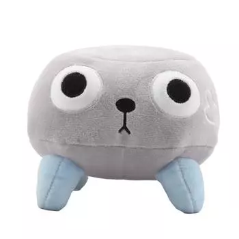 Мягкая игрушка из мультфильма «Мир Денди», ролевая игра «Собака-галька», мягкая игрушка-подушка «Кавайи» для детей, мультяшные подарки на день рождения, креативные подарки 22*12cm серый