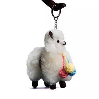Мягкая игрушка из натуральной альпаки ручной работы от Peruvian Super Cute Cute для аксессуара ST.MALO Keychain, альпака, 100% мех, тактильные ощущения, мастера,