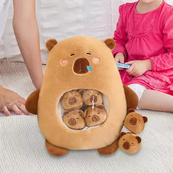 Мягкая игрушка капибара — очаровательный подарок для всех возрастов коричневый