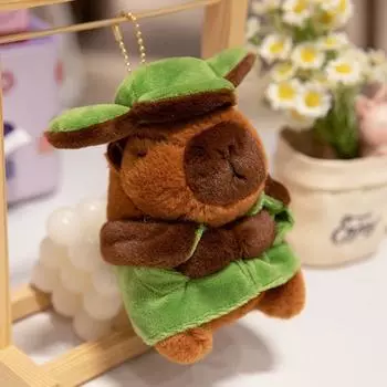 Мягкая игрушка Капибара плюшевая подвеска китайский стиль капибара плюшевый брелок рождественский подарок Flowered Jacket