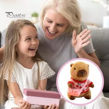 Мягкая игрушка капибара с аксессуарами для одежды 9,84 дюйма, набор для самостоятельного изготовления милых мягких игрушек для девочек и мальчиков, обнимающаяся плюшевая капибара K