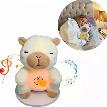 Мягкая игрушка капибара с музыкой и огнями для младенцев White