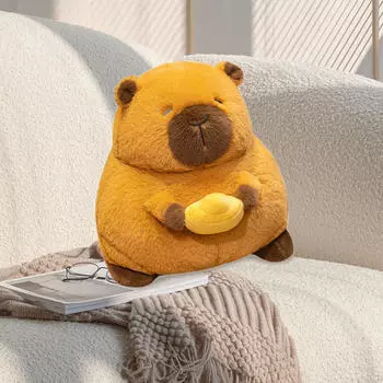 Мягкая игрушка капибара, украшение для дома, держащая в руках юань бао, ручная работа, украшение на китайский год