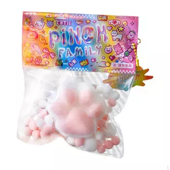 Мягкая игрушка «Кошачья лапка» Новинка для вечеринок Небьющаяся Милая Форма Фиджет синий