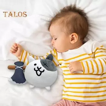 Мягкая игрушка-кошка 8,66 дюйма для фанатов, коллекционная кукла Battle Cats, мягкая подушка-компаньон для путешествий, подарок для всех возрастов, снятие стресса серый/белый