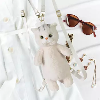 Мягкая игрушка-кошка, рюкзак, очаровательная женская сумка для подарка на день рождения, улица Pink Lace