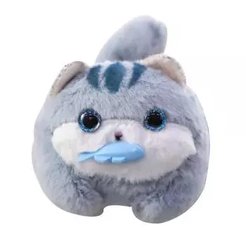 Мягкая игрушка кот виляющий хвост брелок мультяшный кот плюшевый брелок кот подарок на день рождения жёлтый