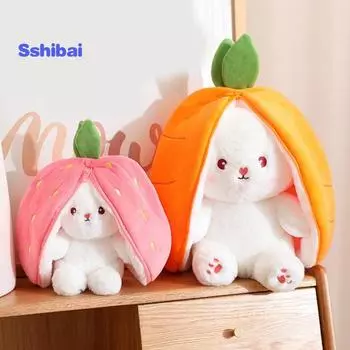 Мягкая игрушка-кролик — прекрасный плюшевый плюшевый фрукт с клубникой и апельсином — плюшевый пасхальный кролик из полипропиленового хлопка S Carrot Set