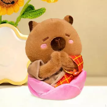 , Мягкая игрушка кукла Подушка Милый праздничный подарок Комфорт Семья Капибара, Pink