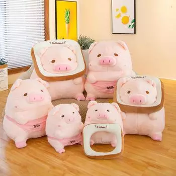 Мягкая игрушка-кукла Toas Lulu Pig, милая маленькая свинка, ленивая подушка, утешительная кукла-компаньонка 30cm