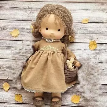 Мягкая игрушка кукла, тряпичная кукла для малышей, подходит для девочек, подарок на день рождения, рождественский подарок на плюшевую игрушку One Size