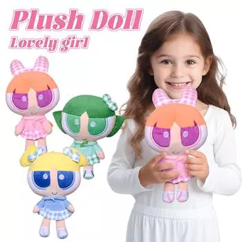 Мягкая игрушка кукла, тряпичная кукла для малышей, подходит для девочек, подарок на день рождения, рождественский подарок на плюшевую игрушку One Size синий