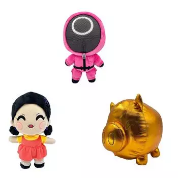 Мягкая игрушка кукла, тряпичная кукла для малышей, подходит для девочек, подарок на день рождения, рождественский подарок на плюшевую игрушку One Size чёрный