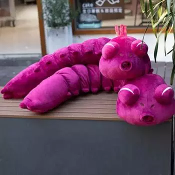 Мягкая игрушка-кукла в виде гусеницы с большими глазами 120cm