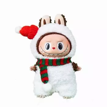 Мягкая игрушка лабубу, милый рождественский костюм, милый, особенный, милый, ручная работа, мягкая игрушка 17 см, в комплект не входит 02 переодевание [оригинальный костюм] [предмет]