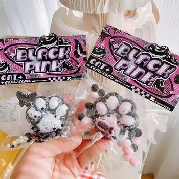 Мягкая игрушка-лапка для кошек Симпатичная игрушка-лапка для кошек Новая щипковая кошачья лапка black&white-6