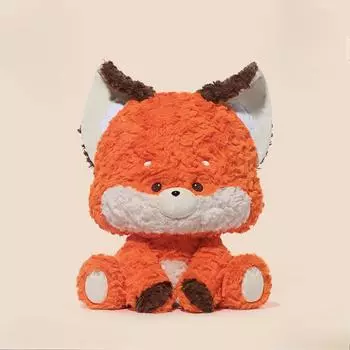 Мягкая игрушка лиса, милая кукла, успокаивающая кукла, креативная подарочная кукла 38CM красный