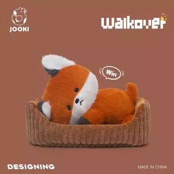 Мягкая игрушка «Лисенок» — ультрамягкая мягкая игрушка, подушка для сна и подарок на день рождения для детей 22cm