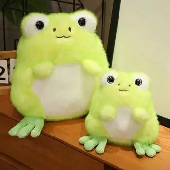 Мягкая игрушка-лягушка, мягкая игрушка, милая лягушка с большими глазами, аниме-кукла, детская обнимающаяся подушка, подарки на день рождения для детей 20cm