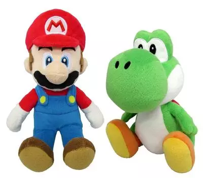 Мягкая игрушка Марио Йоши, набор из 2 фигурок, коллекция Super Mario ALL STAR и (S) [Сидя примерно. 18см]