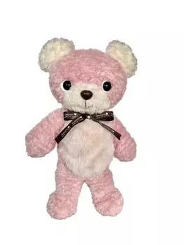 Мягкая игрушка Moko Bear M с ленточкой-биркой «Детство», сделано в Китае. Плюшевый медведь, животное, подарок на день рождения, празднование.. (розовый) розовый