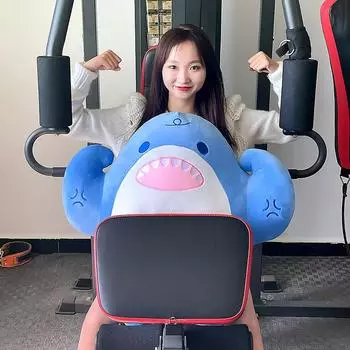 Мягкая игрушка Muscle Shark, новая милая кукла-акула, детский подарок на день рождения 50 cm (0.8kg)