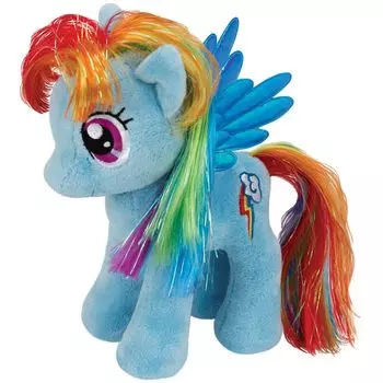 Мягкая игрушка My Little Pony Ty Beanie Babies 17 см (Рэйнбоу Дэш) Синий талисман плюшевый My Little Pony MLP Товары Персонаж Подарок Подарок Beanie Babies