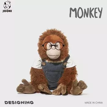 Мягкая игрушка обезьянка - ультрамягкая мягкая игрушка, подушка для сна и подарок на день рождения для детей Total length about 58cm
