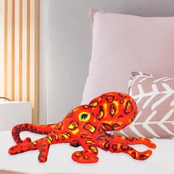 Мягкая игрушка осьминог с леопардовым принтом, украшение для дивана, уютное прикосновение, милая мягкая морская подушка-кукла, подарок на день рождения синий