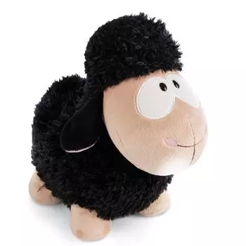 Мягкая игрушка овечка NICI Woolly Gang 45 см, черная, стоящая, чёрный