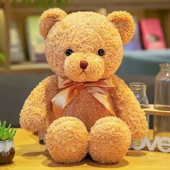 Мягкая игрушка плюшевый мишка, кукла-животное, подушка-плюшевый мишка, пушистая милая мягкая игрушка, обнимающая подушка, забавная мягкая игрушка, украшение комнаты, подарок на день рождения