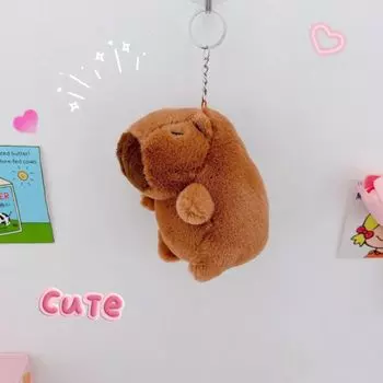 Мягкая игрушка-подвеска Capibala с черепахой, милая мягкая кукла, плюшевая игрушка-подвеска, имитация капибары, украшения, подвесной аксессуар
