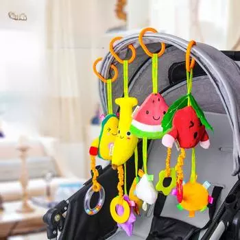 Мягкая игрушка-подвеска для детской коляски с колокольчиком