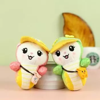 Мягкая игрушка-подвеска в виде змеи, брелок, симпатичная мягкая игрушка в виде змеи, талисман 2025 года, кукла-талисман для весеннего фестиваля, декор стола, подарок зелёный