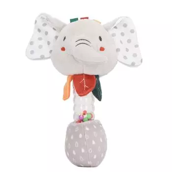 Мягкая игрушка-погремушка для малышей. Мягкая игрушка-погремушка в форме животного. Мягкие яркие бусины. Успокаивает ребенка. Тип сенсорной игрушки.