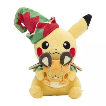 Мягкая игрушка Pokmon Center Pikachu & Dedenne Pokmon Christmas Toy Factory, 7755734667, популярный покемон в Корее