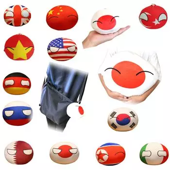 Мягкая игрушка Polandball Country Ball Polandball Anime Countryball Игрушка-фигурка Украшение Подарок на день рождения (10см Вьетнам1)