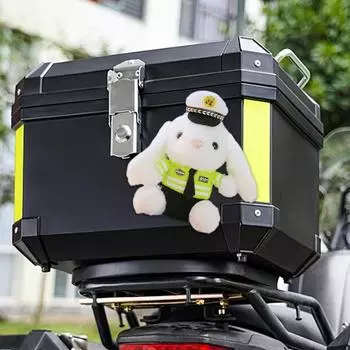 Мягкая игрушка полицейский кролик, наружная часть автомобиля, плюшевый кролик, декор, милый мультяшный багажник, украшение, подвеска на хвост автомобиля, плюшевая игрушка для автомобилей, мотоциклов
