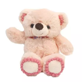 Мягкая игрушка-пощекотка с музыкальной шкатулкой Take Off Tickle Bear S Pink розовый